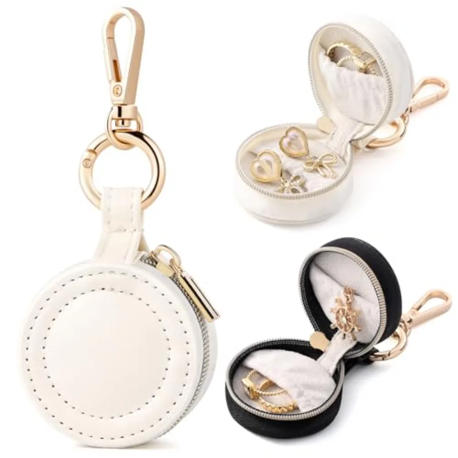 2 Pcs Portable Jewelry Ring Holder Box with Keychain, Small Jewelry Storage Box Case Travel Ring Earring Stud Necklace Storage
2 Pcs Portable Jewelry Ring Holder Box with Keychain, Small Jewelry Storage Box Case Travel Ring Earring Stud Necklace Storage