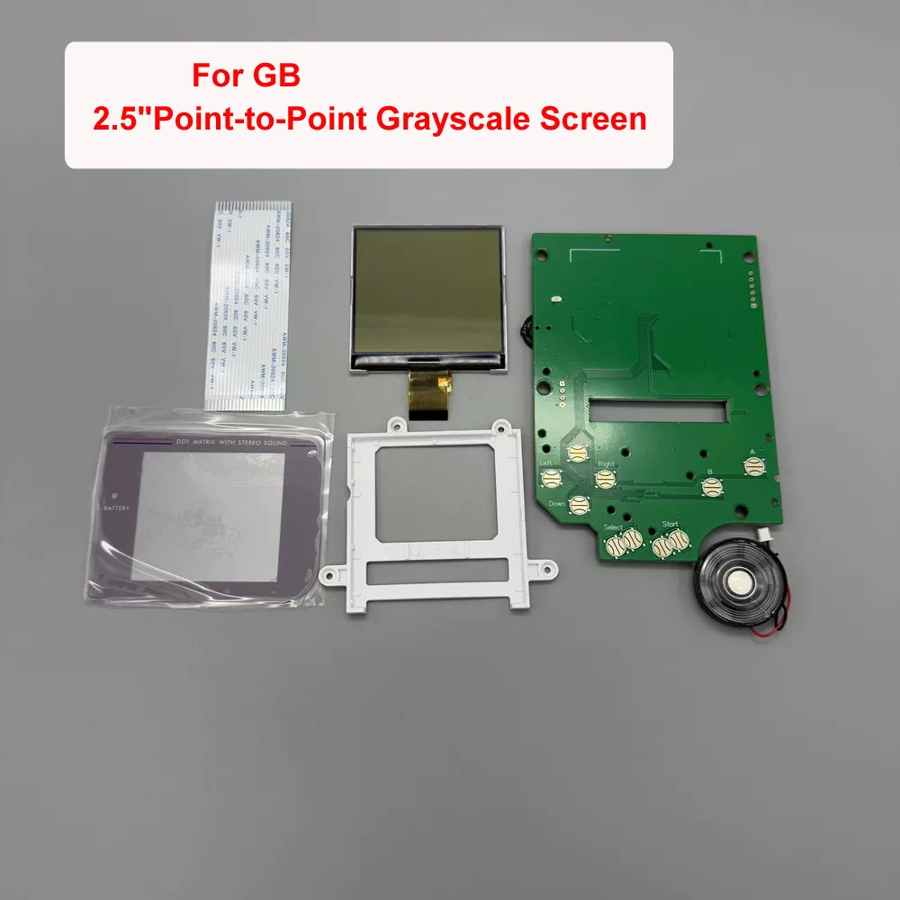 2.5" Grayscale IPS LCD ScreenKits for GameBoy GB DMG Original Size Pixel-Perfect High-Brightness LCD, No Shell Cutting Required
2.5" Grayscale IPS LCD ScreenKits for GameBoy GB DMG Original Size Pixel-Perfect High-Brightness LCD, No Shell Cutting Required