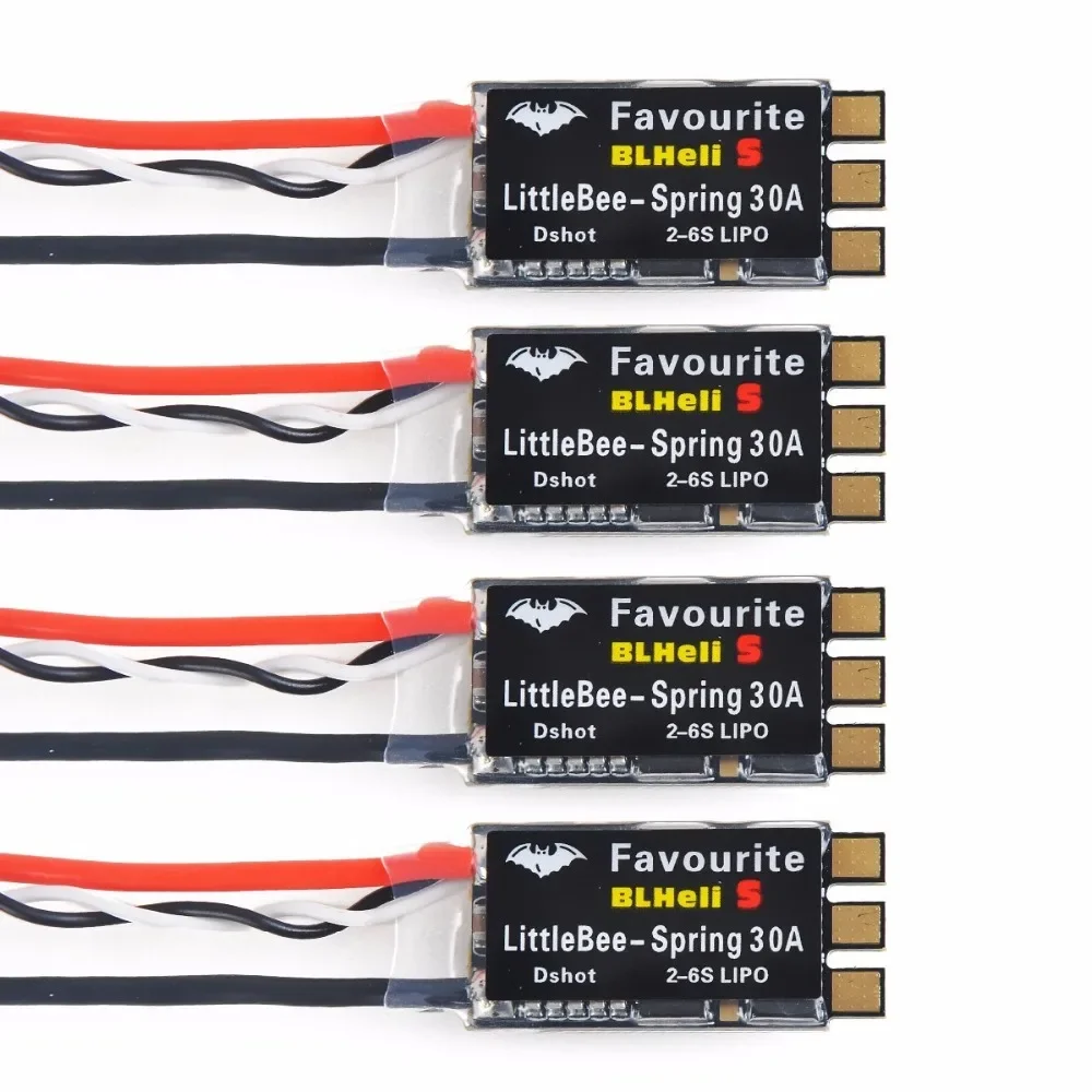 Комплект из 4 шт. FVT LittleBee BLHeli_S SPRING 2-6S 20A/30A ESC DSHOT ESC регуляторов скорости для QAV-X Loki
Комплект из 4 шт. FVT LittleBee BLHeli_S SPRING 2-6S 20A/30A ESC DSHOT ESC регуляторов скорости для QAV-X Loki