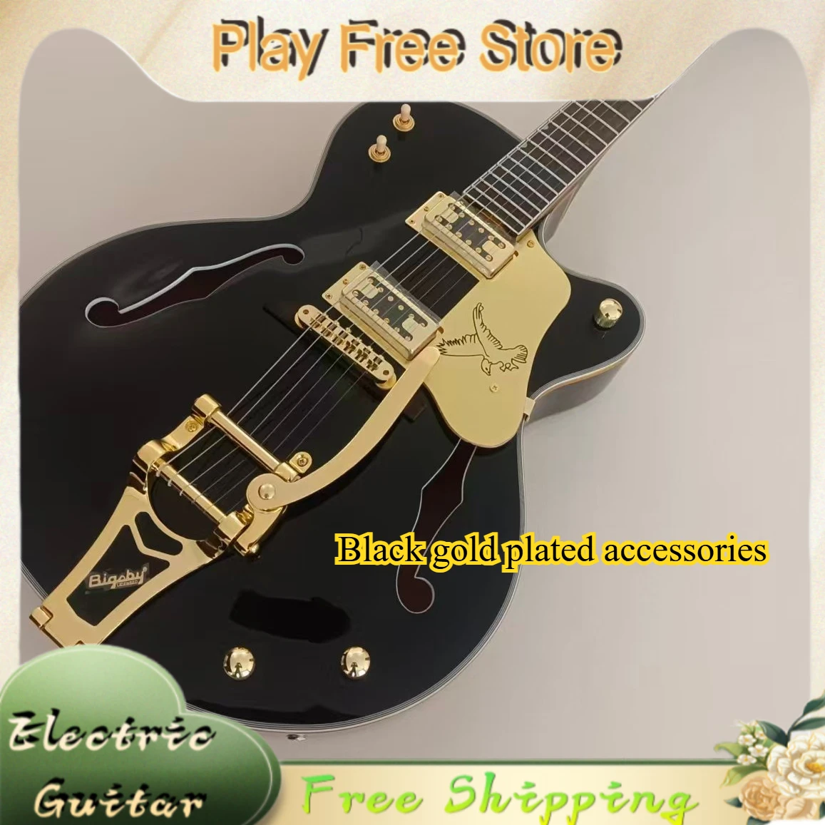 G6120 Electric Guitar Hollow F-hole Hollowed Out Bigsby Gold-plated Vibrato System Peach Blossom Heart Piano Body Relief Eagle
G6120 Electric Guitar Hollow F-hole Hollowed Out Bigsby Gold-plated Vibrato System Peach Blossom Heart Piano Body Relief Eagle