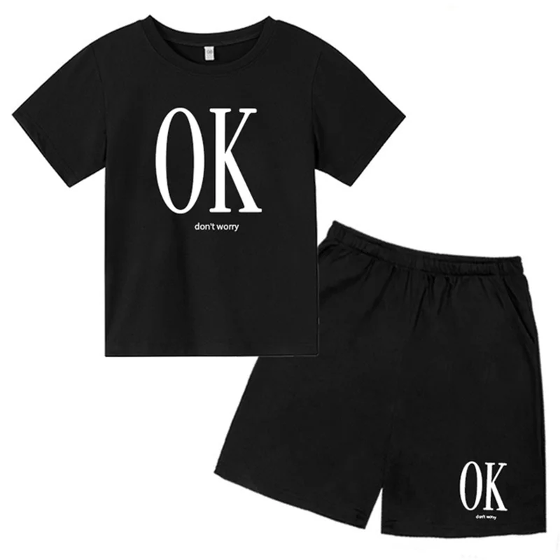 Letter Children Summer T shirt Suits 4-14T Size Loose Comfortable 4-14Age Children Suits
Letter Children Summer T shirt Suits 4-14T Size Loose Comfortable 4-14Age Children Suits