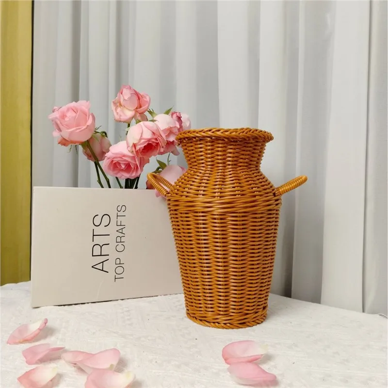 Hand-woven Retro Vase Rattan Living Room Decorative Arrangement Flower Basket Flower Pot Room Decor 2026 تحف كبيره للمنزل
Hand-woven Retro Vase Rattan Living Room Decorative Arrangement Flower Basket Flower Pot Room Decor 2026 تحف كبيره للمنزل