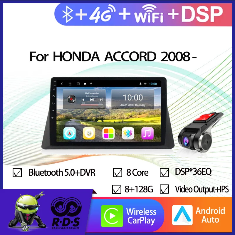 Автомобильный GPS-навигатор, 4 Гб + 32 ГБ, Android 11, для HONDA ACCORD 2008-2012, автомобильное радио, стерео с Wi-Fi, 4G, AHD, DSP, BT, CARPLAY
Автомобильный GPS-навигатор, 4 Гб + 32 ГБ, Android 11, для HONDA ACCORD 2008-2012, автомобильное радио, стерео с Wi-Fi, 4G, AHD, DSP, BT, CARPLAY