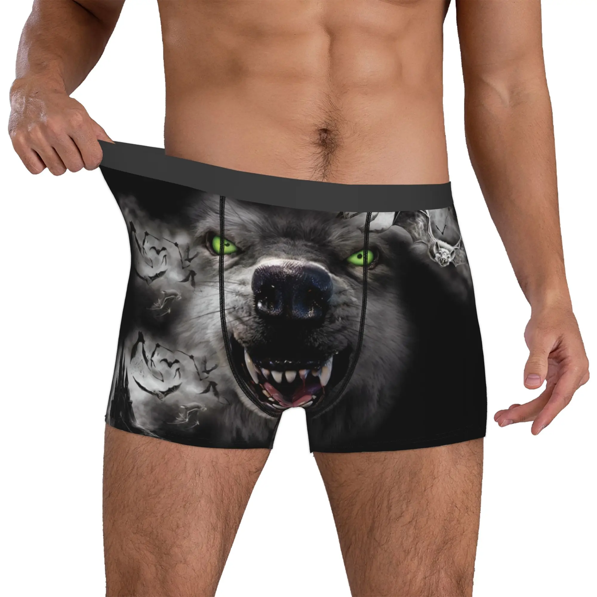 Custom Fierce Wolf Roar in Darkness Animal Head Underwear Men Breathable Boxer Briefs Shorts Panties Soft Underpants For Homme
Custom Fierce Wolf Roar in Darkness Animal Head Underwear Men Breathable Boxer Briefs Shorts Panties Soft Underpants For Homme
