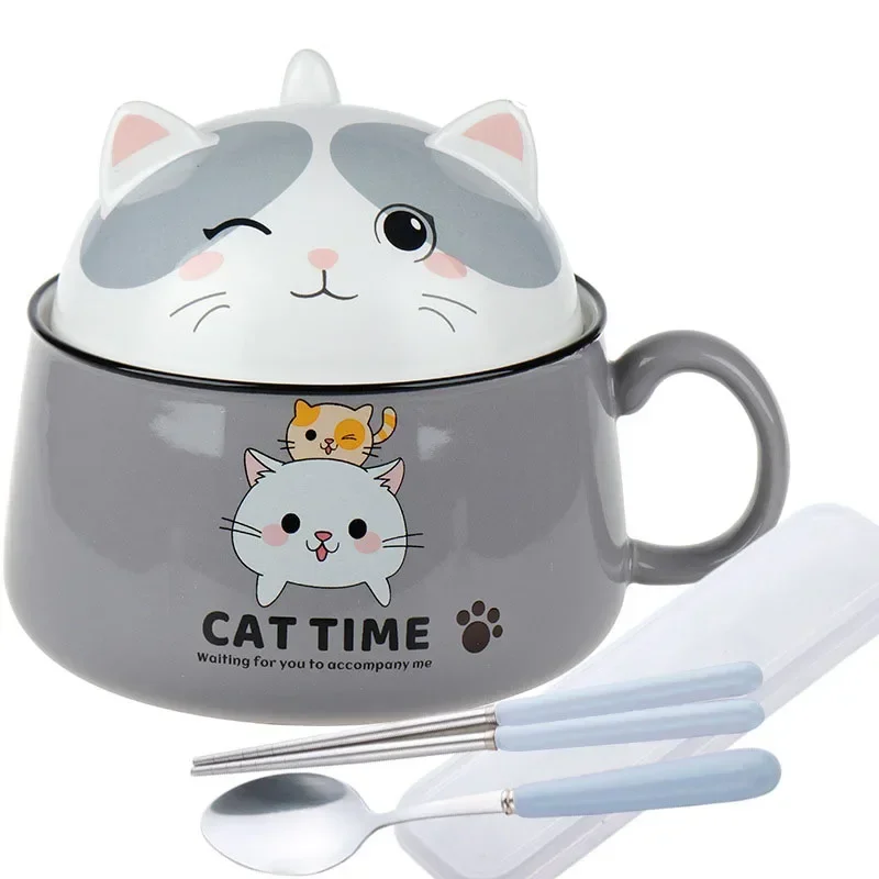 Creativity High Capacity Spoon with Lid Ceramics Instant Noodle Bowl Young Girl Dorm Room Student Office Super Large Bowl Mug
Creativity High Capacity Spoon with Lid Ceramics Instant Noodle Bowl Young Girl Dorm Room Student Office Super Large Bowl Mug