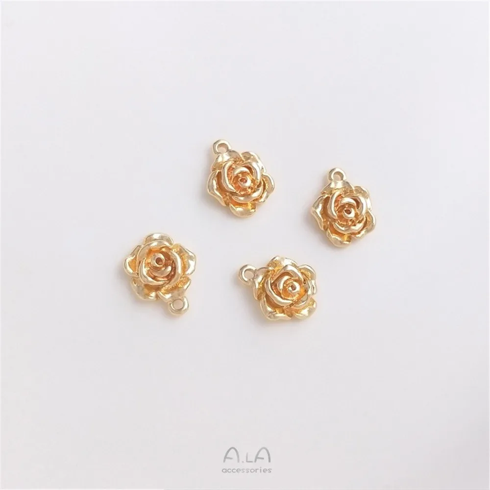 Copper 14K Real Gold Color Preservation Rose Pendant Small Pendant Handmade Diy Earrings Bracelet Pendant Accessories
Copper 14K Real Gold Color Preservation Rose Pendant Small Pendant Handmade Diy Earrings Bracelet Pendant Accessories