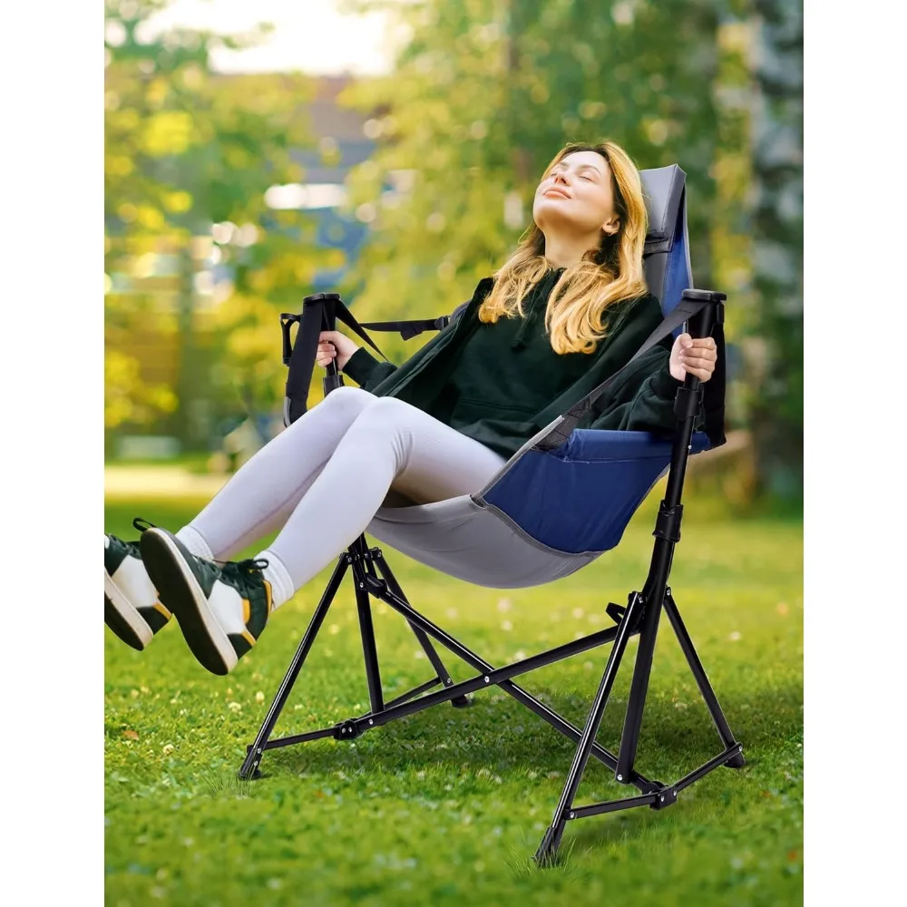 Hammock Camping Chair with 3 Height Options, Portable Hammock Chair with Adjustable Backrest, Padded Headrest, Adjustable Cup
Hammock Camping Chair with 3 Height Options, Portable Hammock Chair with Adjustable Backrest, Padded Headrest, Adjustable Cup