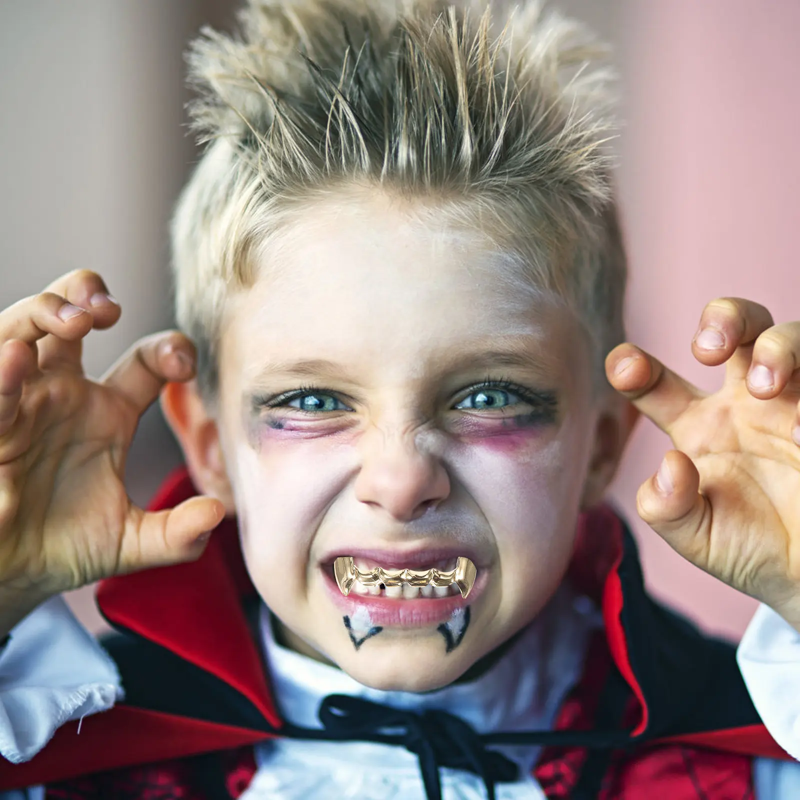 1Set Golden Teeth Set Fake Dentures Reusable Mouth Grills for Adults Trendy Hip Hop Party Accessory Halloween Costume Funny
1Set Golden Teeth Set Fake Dentures Reusable Mouth Grills for Adults Trendy Hip Hop Party Accessory Halloween Costume Funny