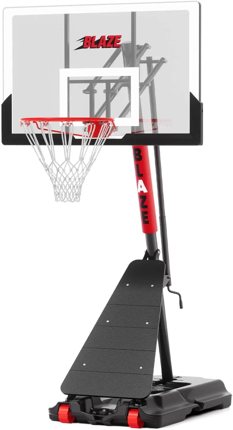 Outdoor Adjustable Basketball Hoop, 45 Inch Backboard, Black & Red, 10FT Height Portable System for Backyard & Driveway Play
Outdoor Adjustable Basketball Hoop, 45 Inch Backboard, Black & Red, 10FT Height Portable System for Backyard & Driveway Play