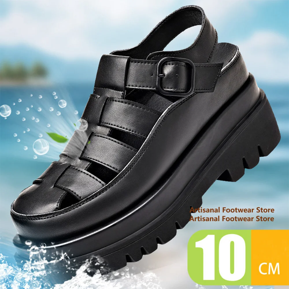 10cm Height Increasing Men's High Heels Sandals Super Thick Soled Buckle Strap Men's Shoes Trendy Handmade Men's Sandals
10cm Height Increasing Men's High Heels Sandals Super Thick Soled Buckle Strap Men's Shoes Trendy Handmade Men's Sandals