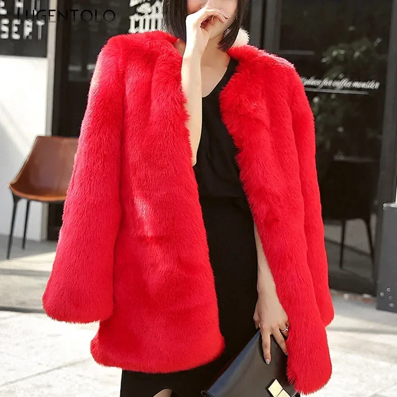 Warm Faux Fur Women Winter Solid Loose Coat Elegant Cardigan Female Casual Street Fashion Long Sleeve Jacket Lugentolo
Warm Faux Fur Women Winter Solid Loose Coat Elegant Cardigan Female Casual Street Fashion Long Sleeve Jacket Lugentolo