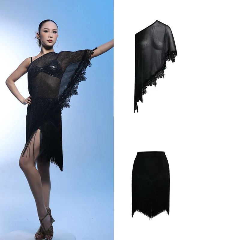 2026 Latin Dance Performance Costumes For Women Loose Slanted Shoulder Tops Tassel Skirts Suit Adult Latin Dance Wear DQS22664
2026 Latin Dance Performance Costumes For Women Loose Slanted Shoulder Tops Tassel Skirts Suit Adult Latin Dance Wear DQS22664