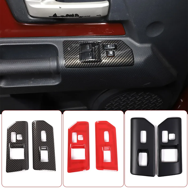 For Toyota FJ Cruiser 2007-2021 ABS Carbon Fiber/Red Car Glass Lift Button Decorative Frame Sticker Car Interior Accessories
For Toyota FJ Cruiser 2007-2021 ABS Carbon Fiber/Red Car Glass Lift Button Decorative Frame Sticker Car Interior Accessories