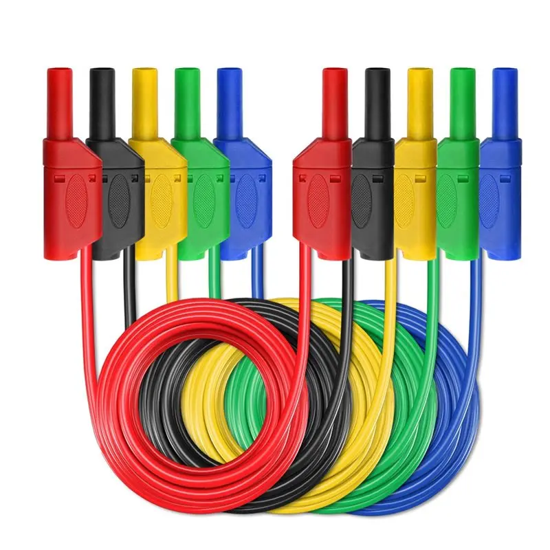 M12K-Dual Safety P1050 5Pcs 4Mm Banana Plug Multimeter Test Lead Stackable Cable 100Cm 1000V For Electrical Testing
M12K-Dual Safety P1050 5Pcs 4Mm Banana Plug Multimeter Test Lead Stackable Cable 100Cm 1000V For Electrical Testing