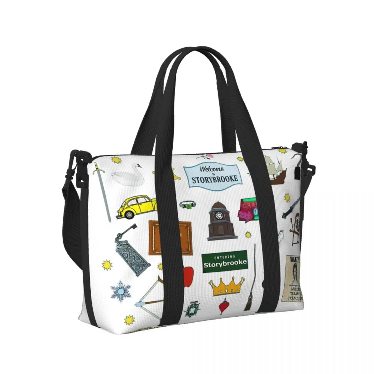 Изготовленная на заказ пляжная дорожная сумка с символами и значками Once Upon A Time, сумки-тоут для спортзала, йоги, женская дорожная сумка для покупок 
Изготовленная на заказ пляжная дорожная сумка с символами и значками Once Upon A Time, сумки-тоут для спортзала, йоги, женская дорожная сумка для покупок
