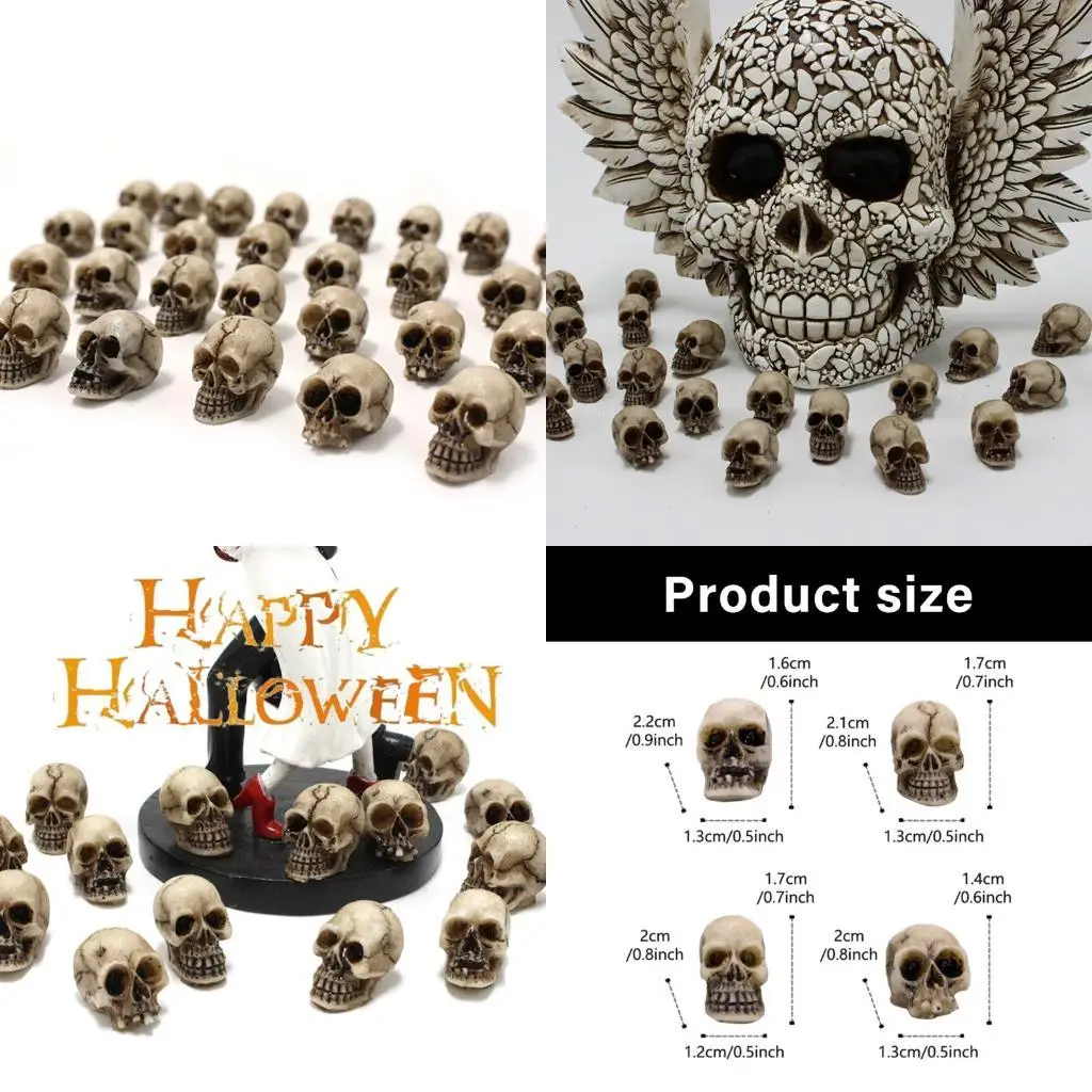 652F Synthetic Resin Skull Ornaments Halloweens Tabletop Decoration Set with Skeleton Figures 
652F Synthetic Resin Skull Ornaments Halloweens Tabletop Decoration Set with Skeleton Figures