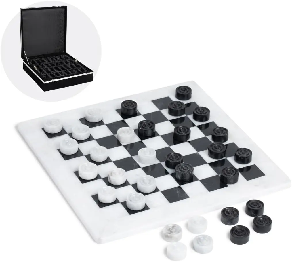 Мраморная доска премиум-класса для шашек с мраморными деталями | Роскошный набор мраморных шашек ручной работы диаметром 13 футов с бархатной подарочной коробкой
Мраморная доска премиум-класса для шашек с мраморными деталями | Роскошный набор мраморных шашек ручной работы диаметром 13 футов с бархатной подарочной коробкой