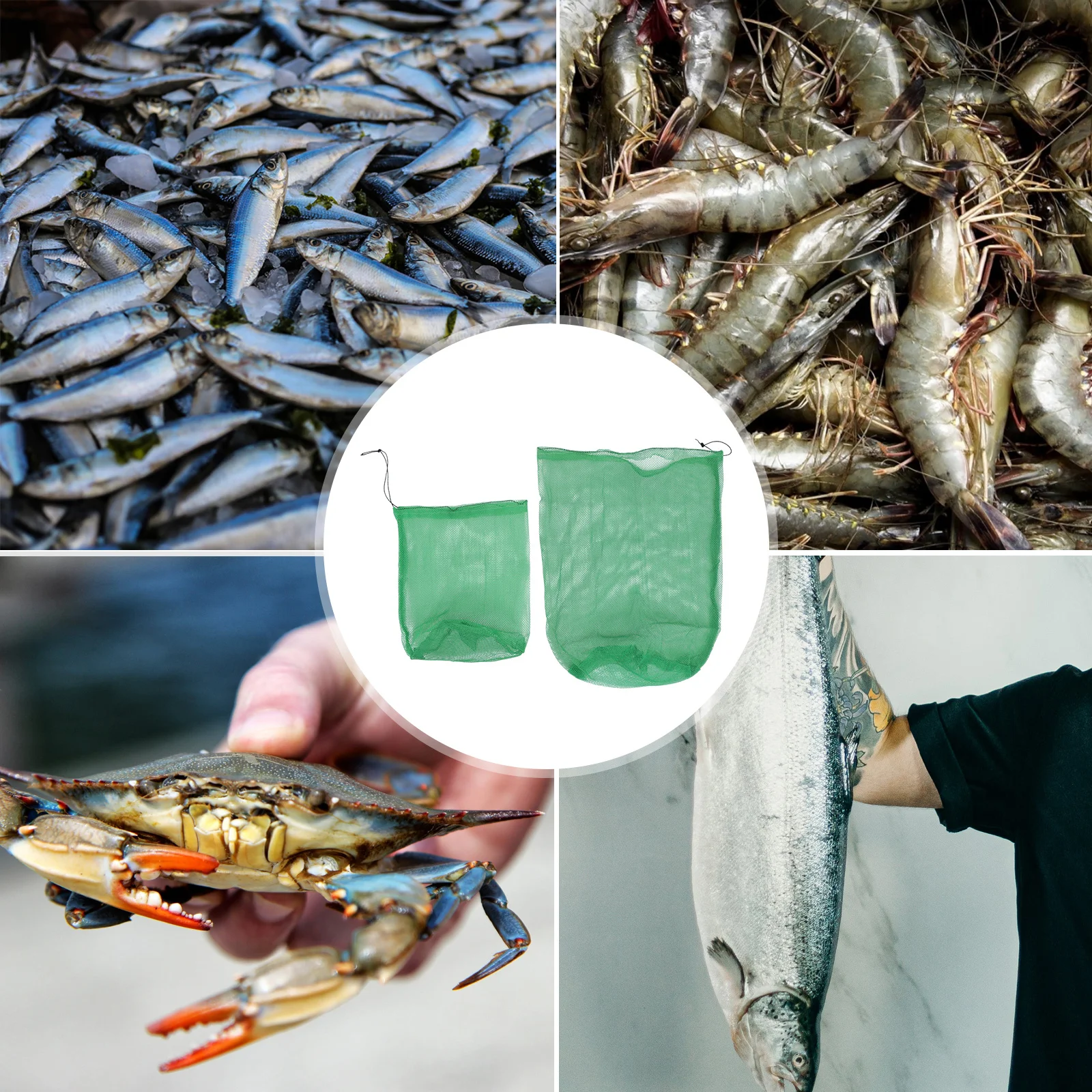 4 Pcs Fishing Net Bag Pouches for Water Proof Bait Green Mesh Tackle Storage Bags
4 Pcs Fishing Net Bag Pouches for Water Proof Bait Green Mesh Tackle Storage Bags