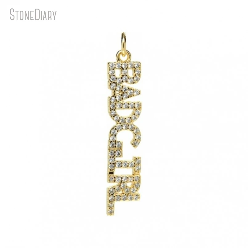 5Pcs Wholesale Gold Color Invisible Setting Cubic Zirconia Copper Jewelry Letter Badgirl Pendant PM51569
5Pcs Wholesale Gold Color Invisible Setting Cubic Zirconia Copper Jewelry Letter Badgirl Pendant PM51569