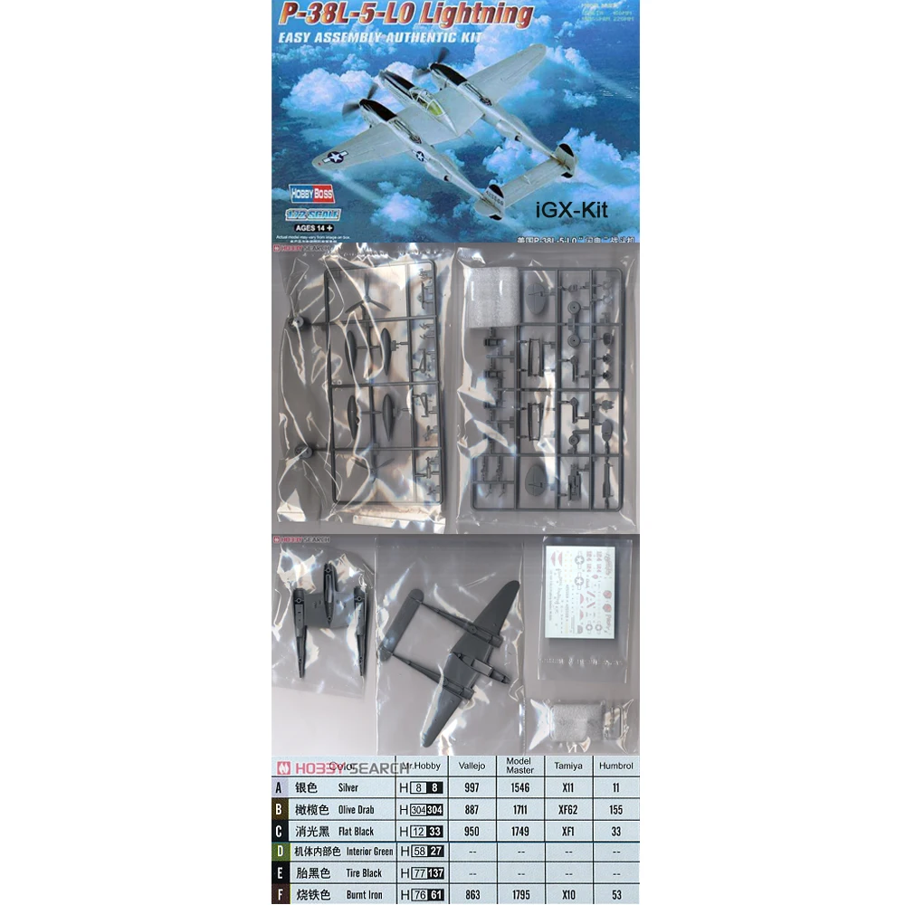Hobbyboss 80284 1/72 Scale Lockheed P38 P-38 L-5-L0 Lightning Fighter Model Collectible Plastic Assembly Building Model Kit
Hobbyboss 80284 1/72 Scale Lockheed P38 P-38 L-5-L0 Lightning Fighter Model Collectible Plastic Assembly Building Model Kit
