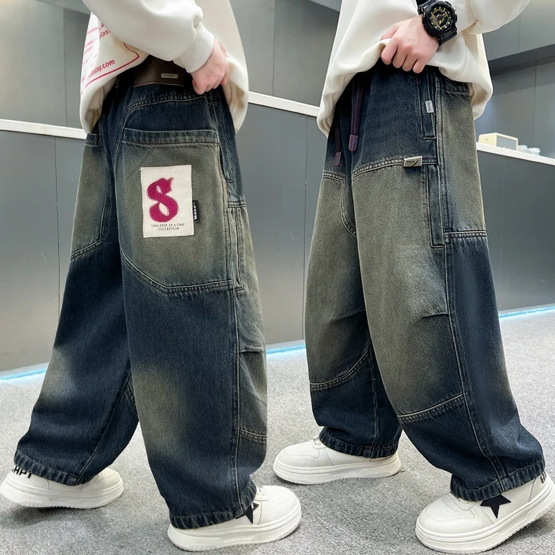 Trendy Harajuku Retro Big Boy Denim Jeans Kids Hip-hop y2k Streetwear Gothic Casual Pants School Child Vintage Jeans Trousers
Trendy Harajuku Retro Big Boy Denim Jeans Kids Hip-hop y2k Streetwear Gothic Casual Pants School Child Vintage Jeans Trousers