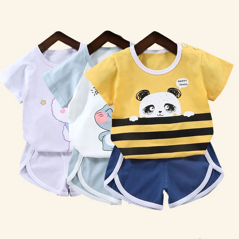 Children's T-shirt Sets Kids Summer Dress Suit Clothes Boy Girl Summer Cloth T-shirt Pants Cartoon Pattern Printing Clothes
Children's T-shirt Sets Kids Summer Dress Suit Clothes Boy Girl Summer Cloth T-shirt Pants Cartoon Pattern Printing Clothes