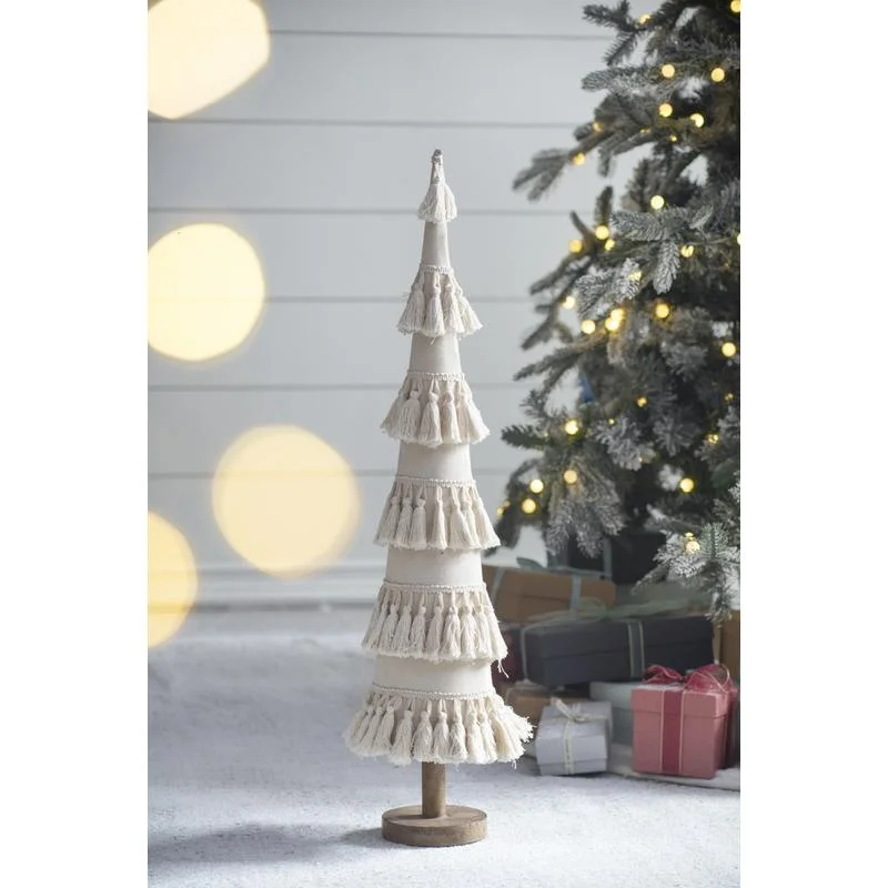 D5.3x22" Fringe-Trimmed Cone with Wooden Base
D5.3x22" Fringe-Trimmed Cone with Wooden Base