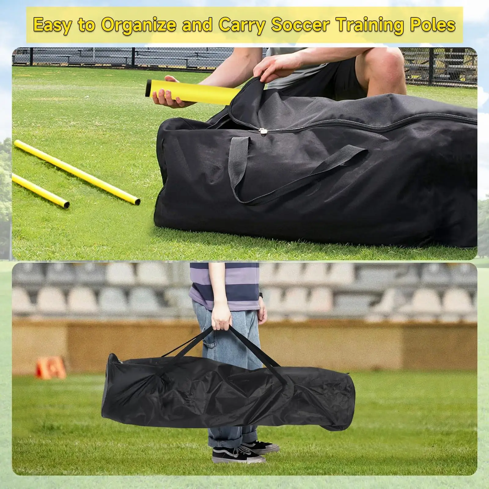 Adjustable Soccer Training Pole with Storage Bag PVC Agility Equipment Dribbling Practice for Football Field
Adjustable Soccer Training Pole with Storage Bag PVC Agility Equipment Dribbling Practice for Football Field