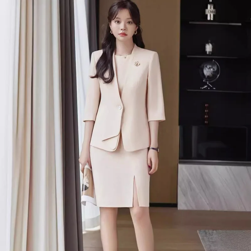 High-Grade 3/4 Sleeve Suit Skirt Business Wear Spring and Summer New Temperament Goddess Style Broadcast Host Overalls
High-Grade 3/4 Sleeve Suit Skirt Business Wear Spring and Summer New Temperament Goddess Style Broadcast Host Overalls