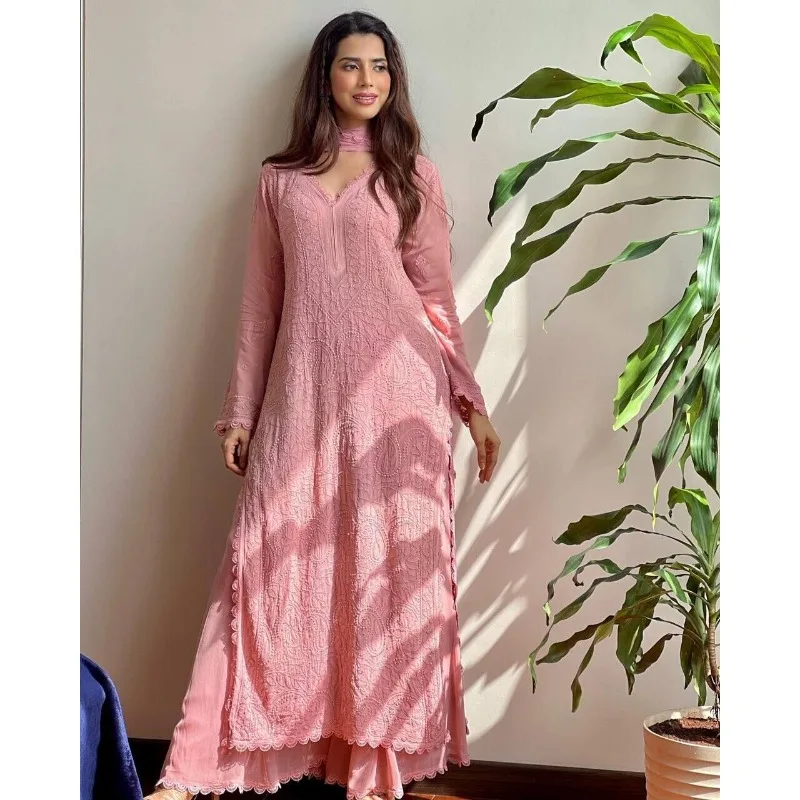 Fully Readymade Kurta Palazzo Dupatta Set Indian Designer Embroidered Salwar Set
Fully Readymade Kurta Palazzo Dupatta Set Indian Designer Embroidered Salwar Set