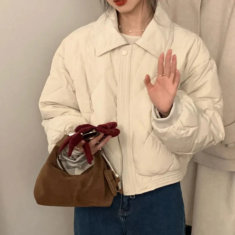 Korean Casual Women Parkas Warm Loose Sweet All Match Zipper Simple Puffy Coats Solid Office Lady Baggy Long Sleeve Outwear New
Korean Casual Women Parkas Warm Loose Sweet All Match Zipper Simple Puffy Coats Solid Office Lady Baggy Long Sleeve Outwear New