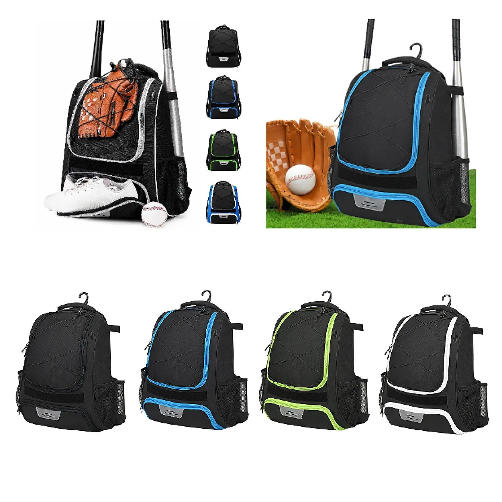 Baseball Bag Sports Equipment Bag Large Comfortable Organization with Shoes Compartment Softball Bat Bag for Basketball Youth
Baseball Bag Sports Equipment Bag Large Comfortable Organization with Shoes Compartment Softball Bat Bag for Basketball Youth