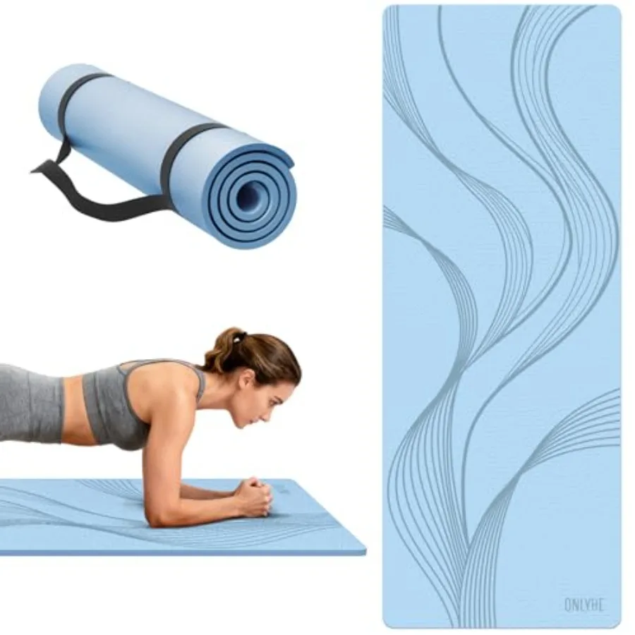 Yoga Mat Extra thick 8mm Exercise mat Soft Lightweight TPE Fitness Mat with strap High Elasticity Anti-fatigue non-slip mat for
Yoga Mat Extra thick 8mm Exercise mat Soft Lightweight TPE Fitness Mat with strap High Elasticity Anti-fatigue non-slip mat for
