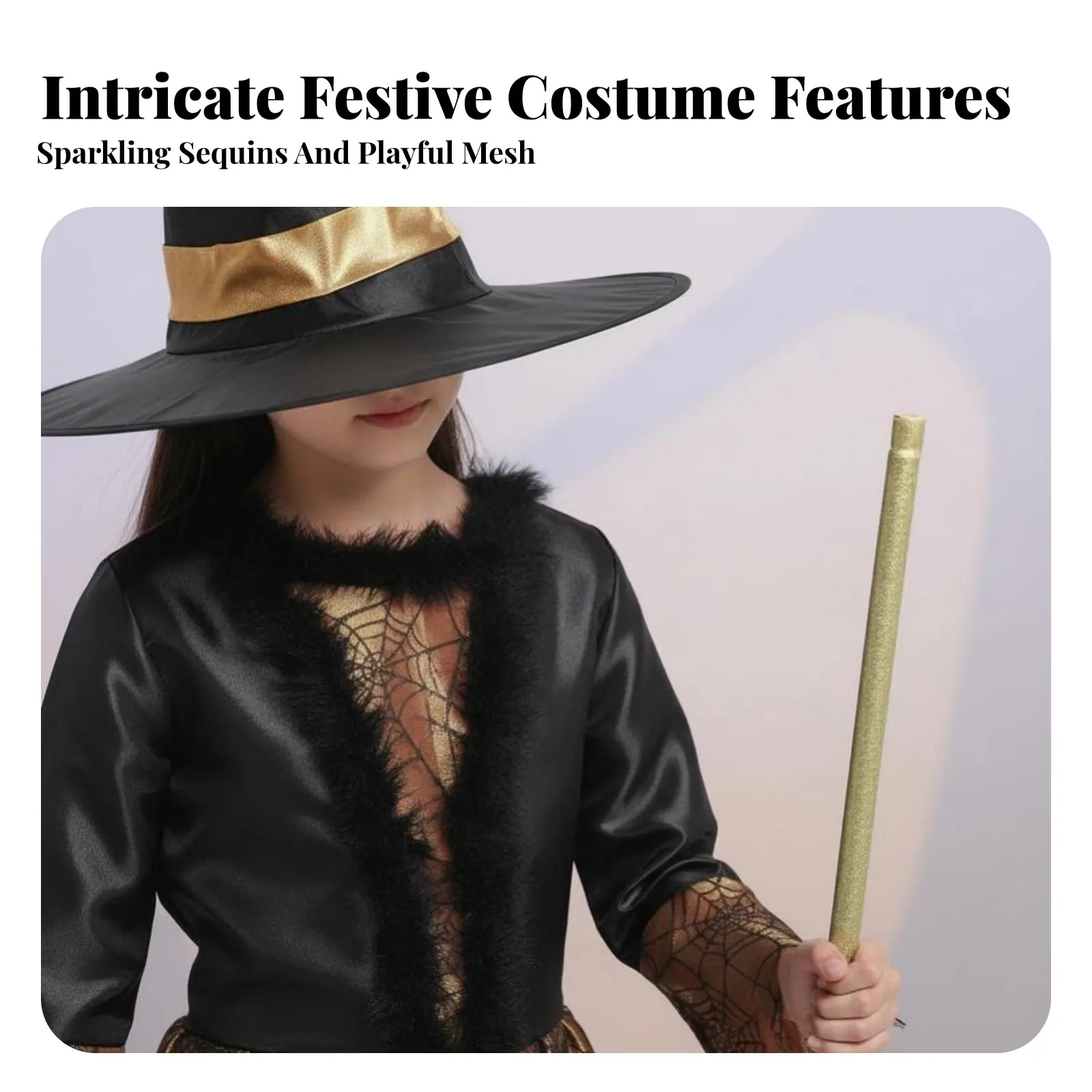 children' Witch Costume Set Includes Accessories Witch Dress with Hat Celestial Pattern Billowy Sleeves for Children, Teens
children' Witch Costume Set Includes Accessories Witch Dress with Hat Celestial Pattern Billowy Sleeves for Children, Teens