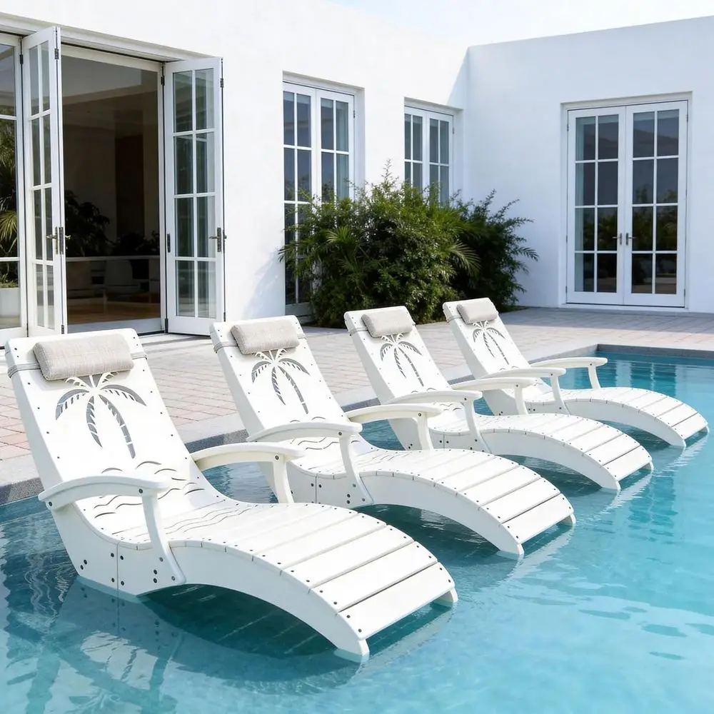 in Pool Lounge Chairs Set o 4 with Armrests, HDPE Pool Chaise Loungers or Sun Shel, Ergonomic Pool Chairs with Adjustable rest &
in Pool Lounge Chairs Set o 4 with Armrests, HDPE Pool Chaise Loungers or Sun Shel, Ergonomic Pool Chairs with Adjustable rest &