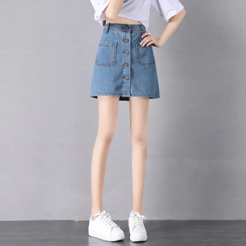 Gyaru Blue Female Jeans Skirts High Waist White Midi Women's Denim Skirt Clothing Sales Harajuku Korean Style Casual New in Y2k
Gyaru Blue Female Jeans Skirts High Waist White Midi Women's Denim Skirt Clothing Sales Harajuku Korean Style Casual New in Y2k