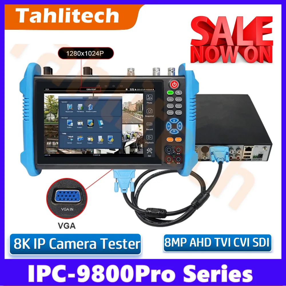 CCTV engineering tool cctv security camera tester PoE++ Power Output SFP VGA HDMI UTP Cable Test 8MP AHD CVI TVI Camera Test
