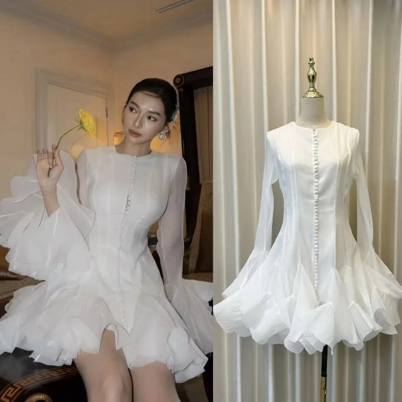 Early Autumn New Arrival Unique Design Flared Sleeves A-Line Dress French Fairy Dress Romantic Date Dress For Women
Early Autumn New Arrival Unique Design Flared Sleeves A-Line Dress French Fairy Dress Romantic Date Dress For Women