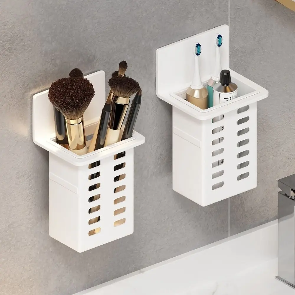 Plastic Wall Mounted Storage Box No Drill Self Adhesive Toothbrush Storage Rack Space Saving Simple Utensils Holder Bathroom
Plastic Wall Mounted Storage Box No Drill Self Adhesive Toothbrush Storage Rack Space Saving Simple Utensils Holder Bathroom