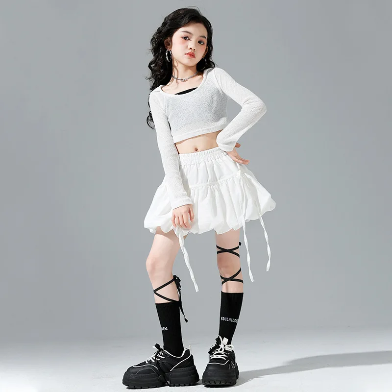 Kid Hip Hop Clothing White Semi Transparent Smock Hoodie Crop Tank Top Pleated Mini Skirt for Girl Jazz Dance Costumes Clothes
Kid Hip Hop Clothing White Semi Transparent Smock Hoodie Crop Tank Top Pleated Mini Skirt for Girl Jazz Dance Costumes Clothes