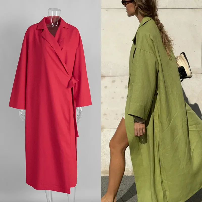 2025 Casual Loose Pink Cotton Dress For Women Fashion Lapel Long Sleeve Ankle Length Lace-Up Elegant Dress For Ladies Wear New
2025 Casual Loose Pink Cotton Dress For Women Fashion Lapel Long Sleeve Ankle Length Lace-Up Elegant Dress For Ladies Wear New