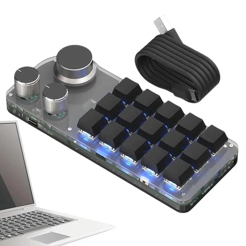 Макро-клавиатура, 15-клавишная одноручная пользовательская клавиатура RGB Play, многофункциональная механическая игровая клавиатура с возможностью горячей замены и ручкой
Макро-клавиатура, 15-клавишная одноручная пользовательская клавиатура RGB Play, многофункциональная механическая игровая клавиатура с возможностью горячей замены и ручкой