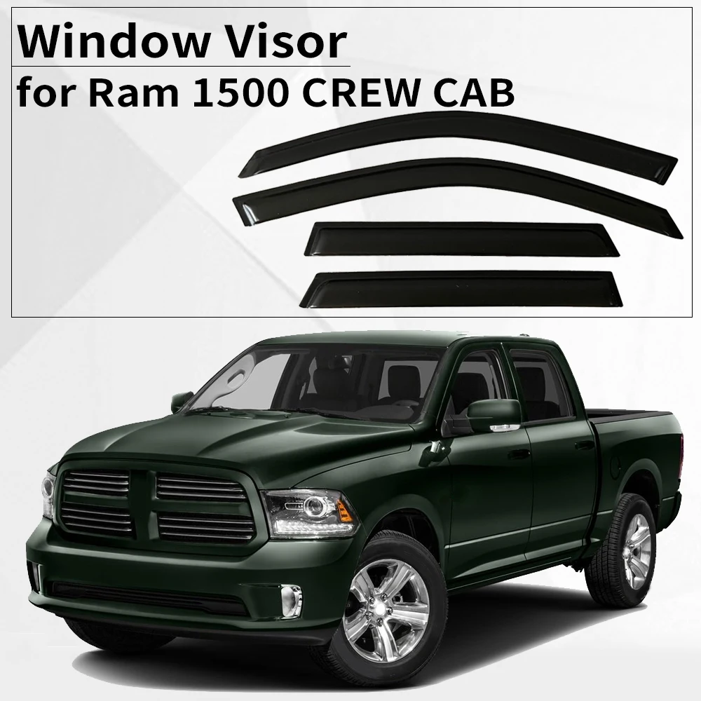 Оконный козырек для Ram 1500 CREW CAB Pickup 2009-2011 2012 2013 2014 2015 2016 2017 2018 Ветровые дефлекторы Дождевики Дверной козырек
Оконный козырек для Ram 1500 CREW CAB Pickup 2009-2011 2012 2013 2014 2015 2016 2017 2018 Ветровые дефлекторы Дождевики Дверной козырек