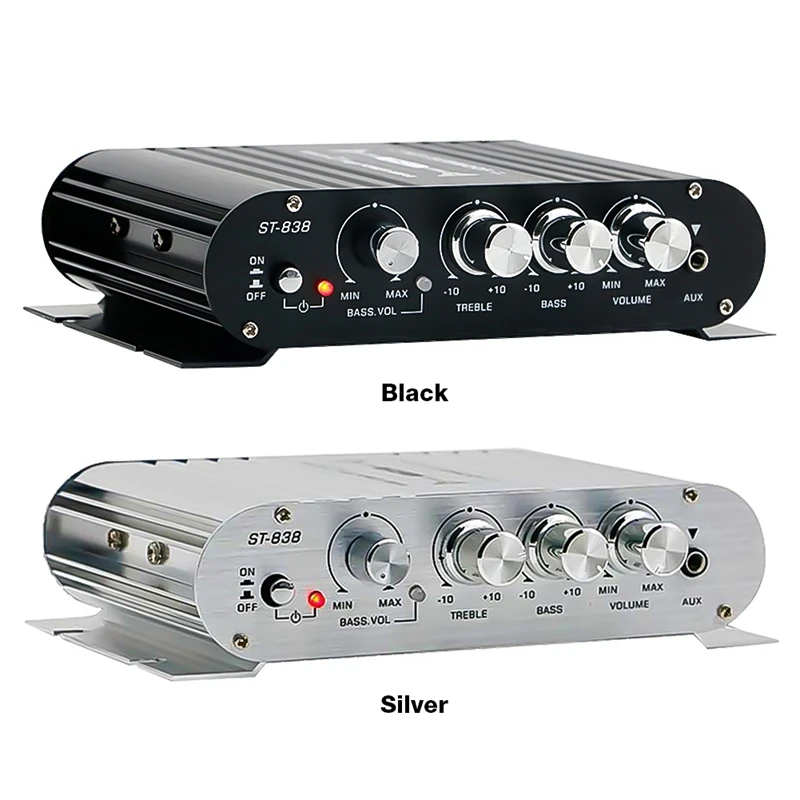 A16Q-ST-838 Hi-Fi 2,1-канальный усилитель мощности 80Wx2 стерео басовый усилитель звука с выходом сабвуфера домашний аудиоусилитель
A16Q-ST-838 Hi-Fi 2,1-канальный усилитель мощности 80Wx2 стерео басовый усилитель звука с выходом сабвуфера домашний аудиоусилитель