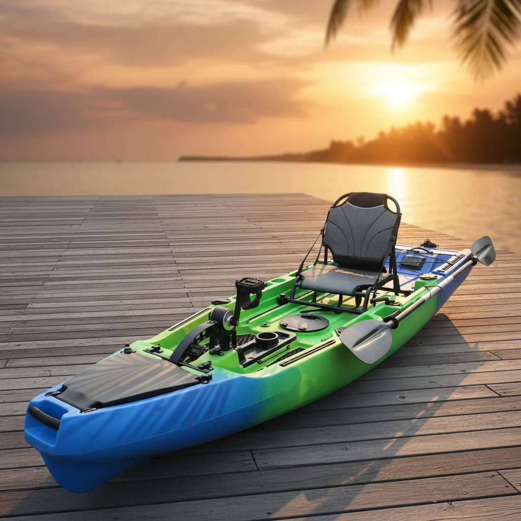 10.5Ft Ocean Travel Kayak, Pedal Single Seat Top Plastic CE 37kg
10.5Ft Ocean Travel Kayak, Pedal Single Seat Top Plastic CE 37kg