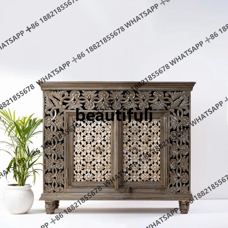 French vintage flower carved sideboard solid wood entrance cabinet living room decoration
French vintage flower carved sideboard solid wood entrance cabinet living room decoration