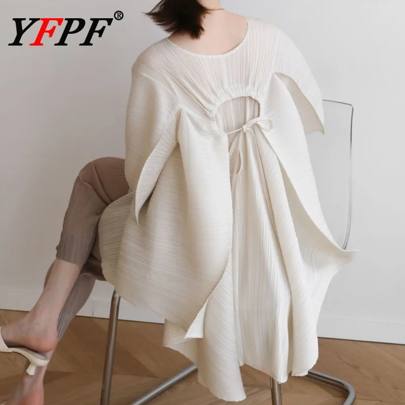 YFPF Fashion Pleated Women's Blouse Back Patchwork Design Loose Solid Color Tops Casual 2025 Versatile Clothing Female 3A309
YFPF Fashion Pleated Women's Blouse Back Patchwork Design Loose Solid Color Tops Casual 2025 Versatile Clothing Female 3A309