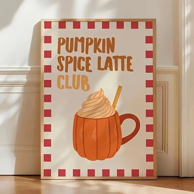 Modern Art Pumpkin Latte Club Printed Materials, Autumn Decorative Picture Wall Canvas Hanging Painter's Residence Decoration
Modern Art Pumpkin Latte Club Printed Materials, Autumn Decorative Picture Wall Canvas Hanging Painter's Residence Decoration