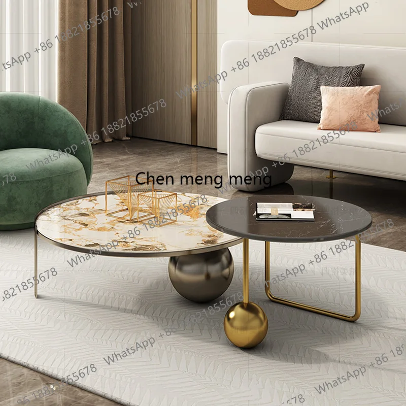 Round Stone Coffee Table Size Combination Living Room Light Luxury Simple Personality Stainless Steel Modern Coffee Table
Round Stone Coffee Table Size Combination Living Room Light Luxury Simple Personality Stainless Steel Modern Coffee Table
