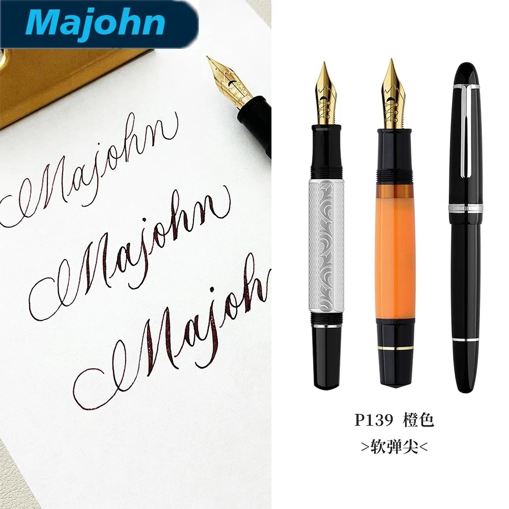 MAJOHN Amazing Flexible Fountain Pen P136 P139 P138 Super Soft Elastic Nib for Calligraphy Variation Sketching Practice Writing
MAJOHN Amazing Flexible Fountain Pen P136 P139 P138 Super Soft Elastic Nib for Calligraphy Variation Sketching Practice Writing